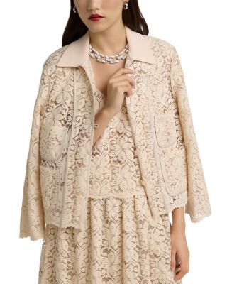 St. John - Guipure Knit Collar Jacket