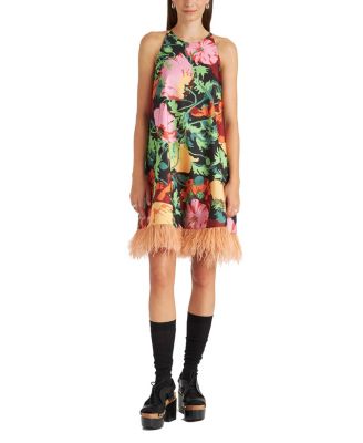 La DoubleJ - La Fenice Mini Dress (With Feathers) Wonderland Black