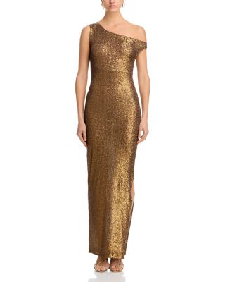 Sequin Dropped Shoulder Gown