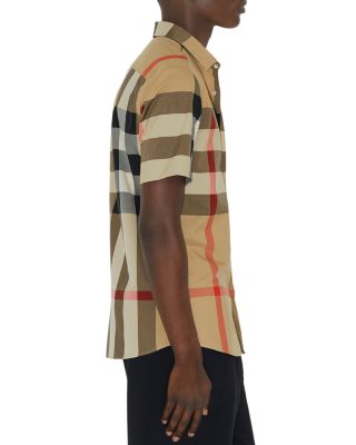 Summerton Cotton Poplin Check Slim Fit Button Down Shirt