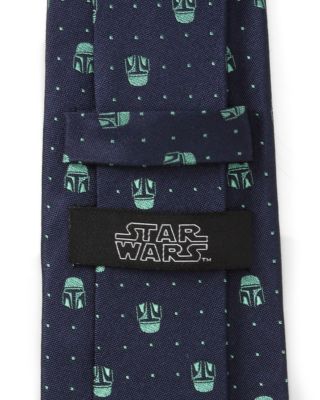 Star Wars Mandalorian Helmet Dotted Tie