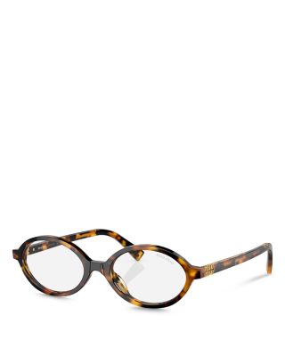 Miu Miu - Regard Oval Blue Light Glasses, 50mm
