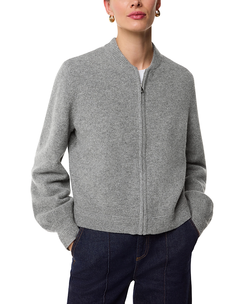 Whistles Wool Knit Bomber Jacket