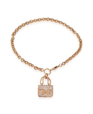 Pre-Owned Hermes Pre-Owned HermAs Amulettes Collection 18k Rose Gold Bracelet