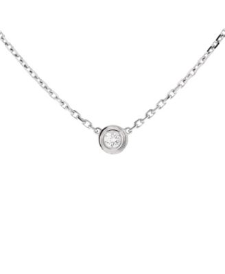 Pre-Owned Cartier Small Cartier D'Amour Pendant Necklace 18K White Gold with Diamond