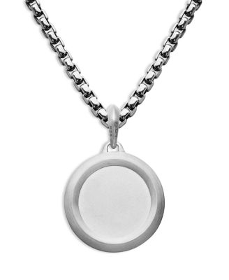 Men's Sterling Silver St. Christopher Medallion Amulet with Pav&eacute; Diamonds