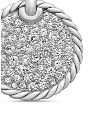 Sterling Silver Elements&reg; Diamond Pav&eacute; Disc Pendant