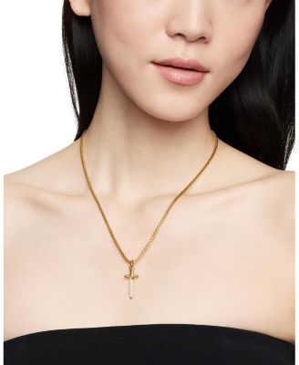 18K Yellow Gold Petrvs&reg; Dagger Amulet with Diamonds