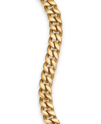 Men's Curb Chain Bracelet in 18K Yellow Gold, 8mm