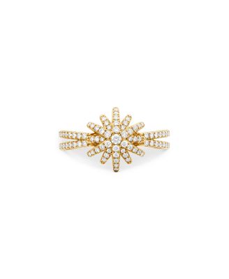 David Yurman - Pav&eacute; Diamond Starburst Ring in 18K Yellow Gold