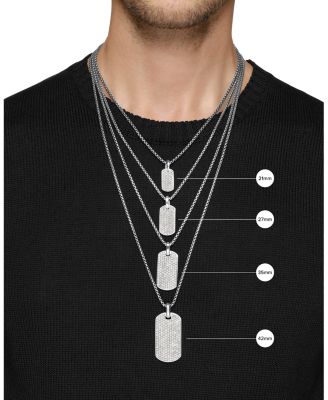 Men's Streamline&reg; Beveled Tag in Sterling Silver with Pietersite, 35mm