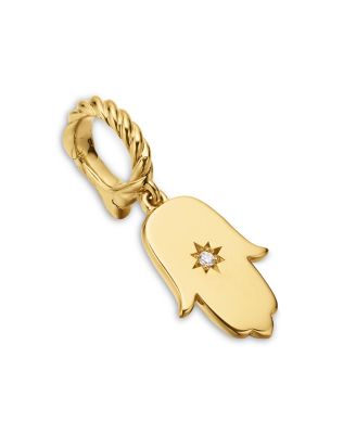 Hamsa Amulet with Diamonds in 18K Gold