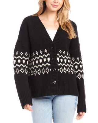 Karen Kane - Jacquard Sweater Cardigan