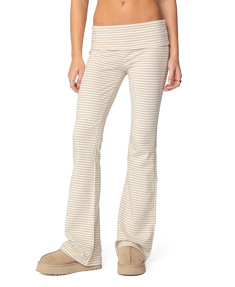 EDIKTED KAELI STRIPEY FLARED LEGGINGS