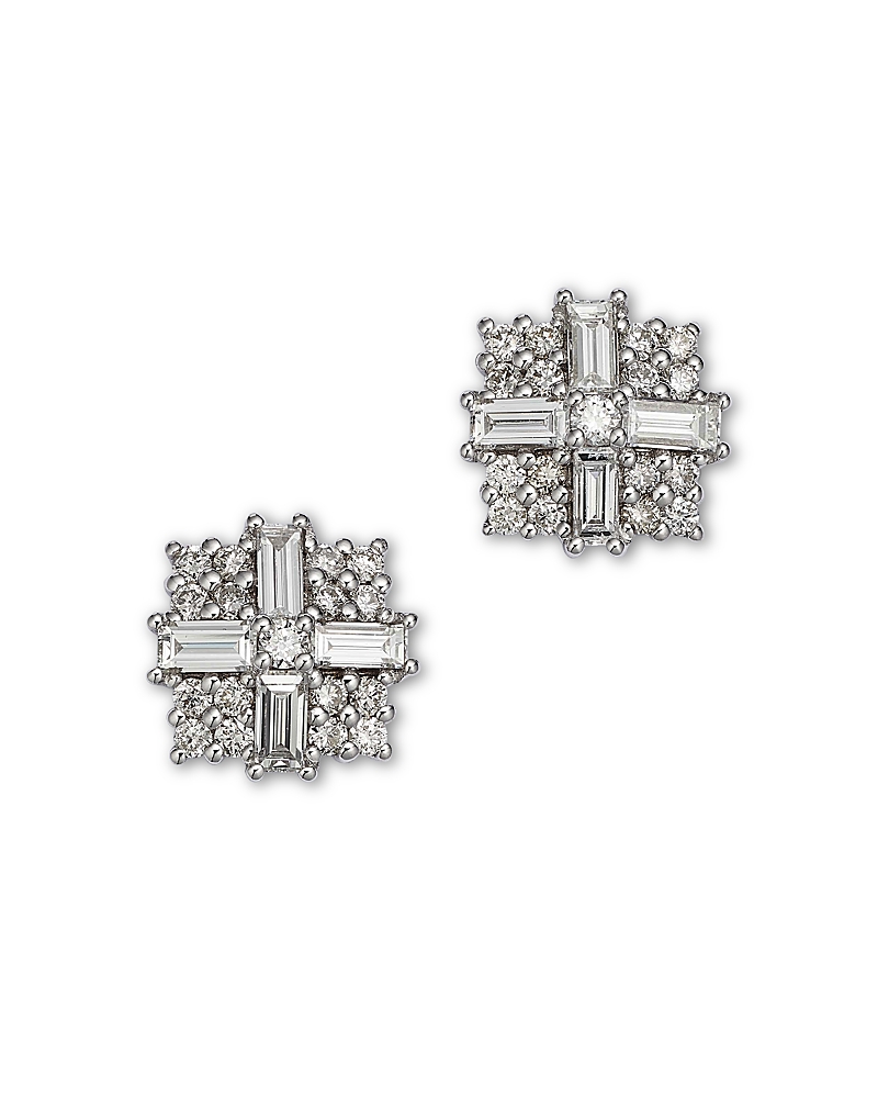 Bloomingdale's Fine Collection Diamond Stud Earrings In 14k White Gold, 0.65 Ct. T. W. In White