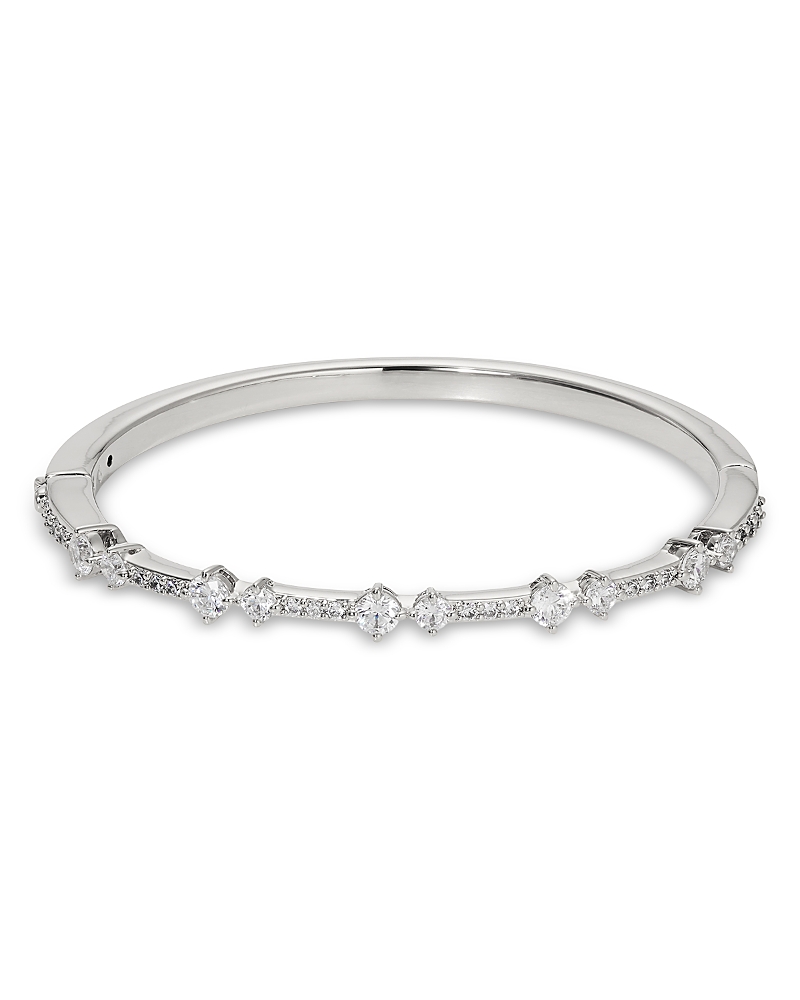 Nadri Cassi Cubic Zirconia Bangle Bracelet In Silver