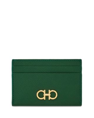 Salvatore Ferragamo Gancini Leather Card Case