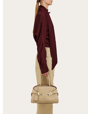 Small Hug Leather Top Handle Bag