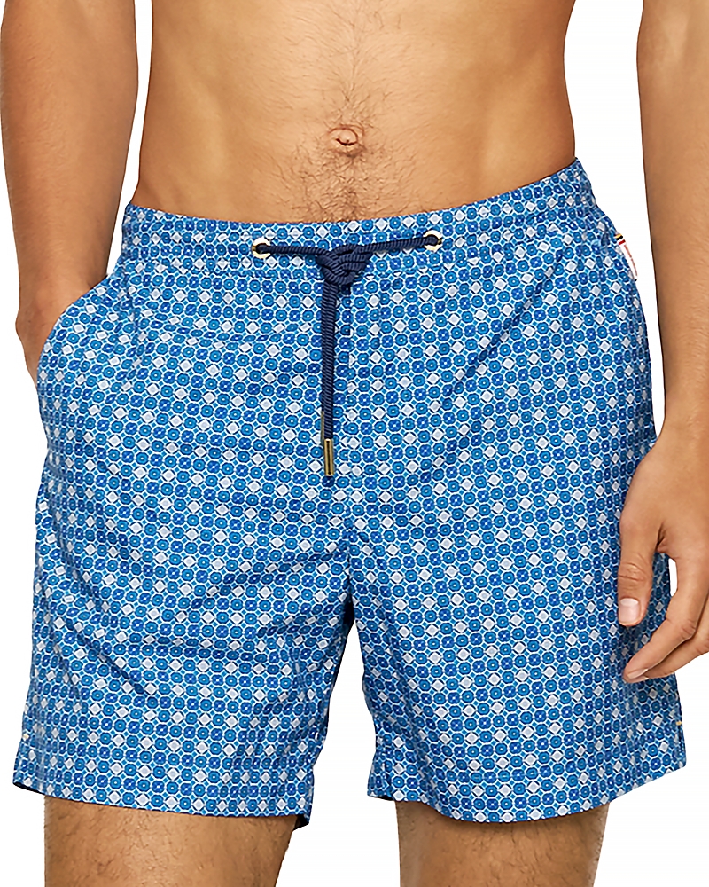 Orlebar Brown Bulldog Dahlia Drawstring 6 Swim Trunks In River Blue