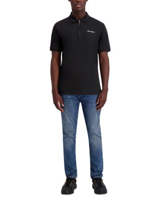 Half Zip Signature Logo Polo Shirt