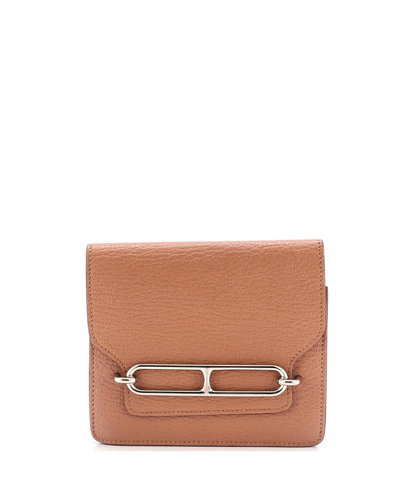 Pre-owned Pre-owned Hermes Hermes Roulis Slim Wallet Chevre Mysore In Brown