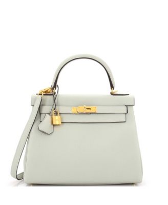 Pre-Owned HERMÈS - Kelly 28 Handbag Grey Togo with Gold Hardware