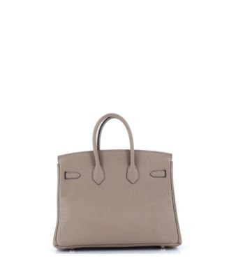  Birkin 25 Handbag Grey Swift with Palladium Hardware