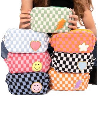 Girls' Checkered Cosmetic Bag