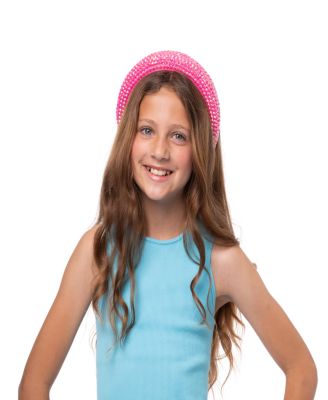 Girls' Colored Rhinestone Puff Headband - Kid