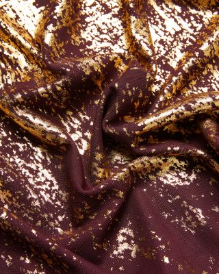 Sofiy Foil Print Mesh top