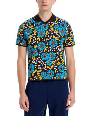 Adidas x Wales Bonner - Printed Short Sleeve Polo Shirt