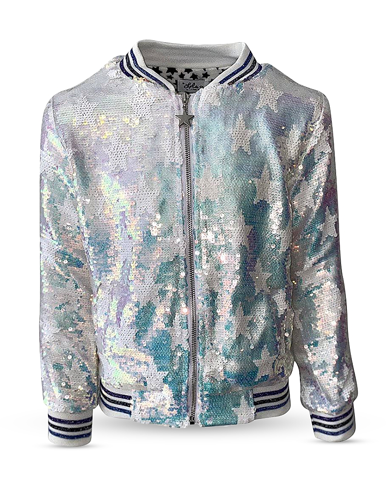 Lola + The Boys' Girls' Bright Star Sequin Bomber Jacket - Little Kid, Big Kid