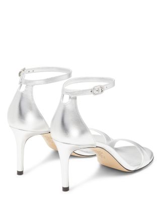 サンダル・ミュール Stuart Weitzman SS25 NUDIST 75 (SJ991LSP SLV) NUDIST II SANDAL 75 in SILVER for Women | Stuart Weitzman®
