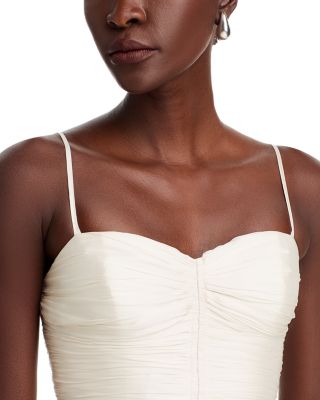 Ruched Ruffled Midi Dress - Exclusive