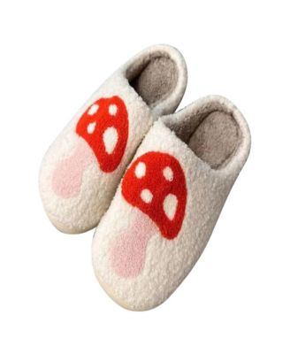 Malibu Sugar Girls' Plush Mushroom Slippers - Little Kid, Big Kid