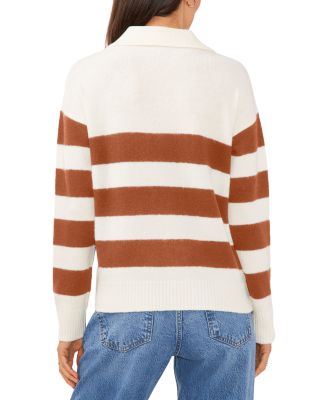 Striped Long Sleeve Polo Shirt