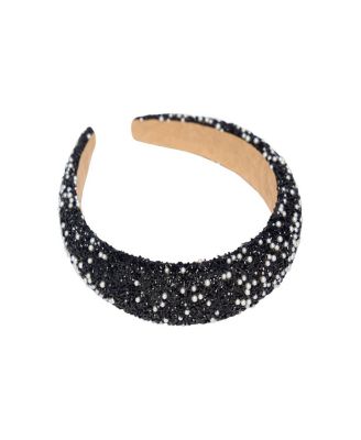 Malibu Sugar - Girls' Beaded and Pearl Thick Puff Headband - Big Kid