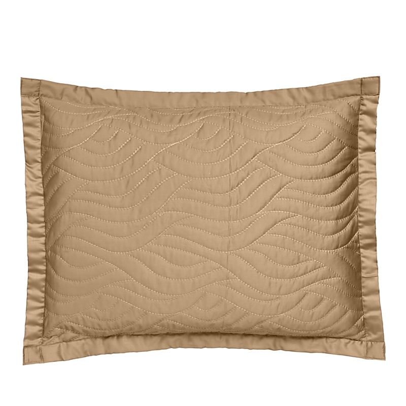 Dea Luxury Linens Pelago Quilted Standard Sham In Mocha