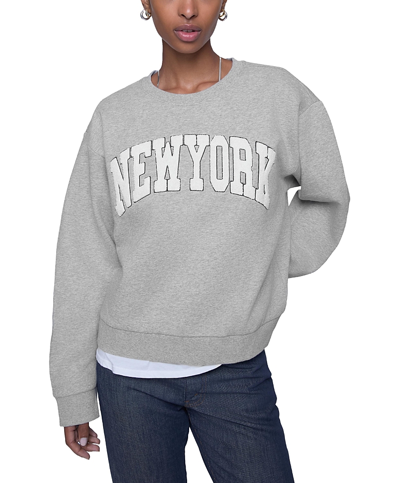 Rebecca Minkoff New York Sweatshirt In Light Gray