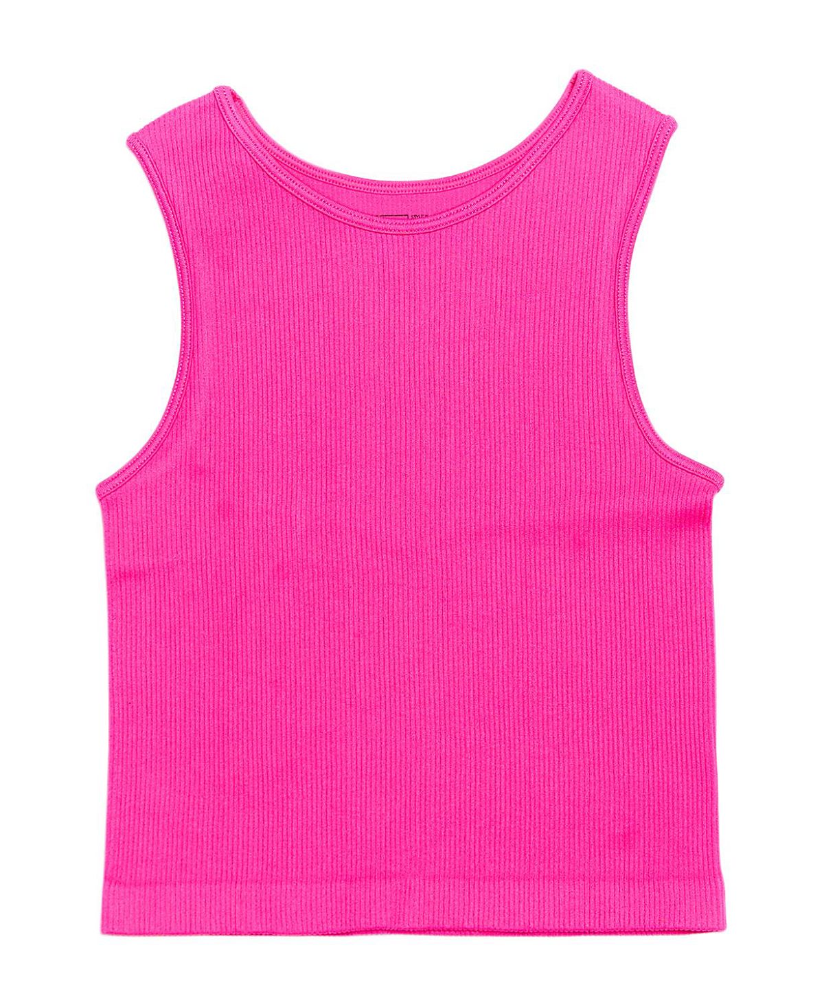 Malibu Sugar Girls' Ribbed Crop Sports Tank Top (4-6x) - Little Kid