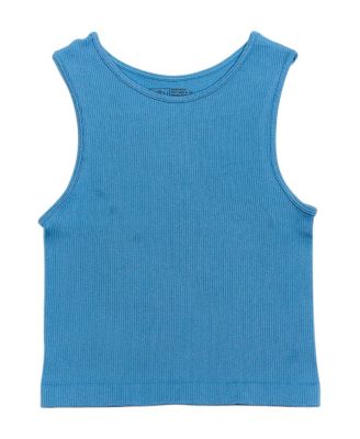 Malibu Sugar Girls' Ribbed Crop Sports Tank Top (4-6x) - Little Kid