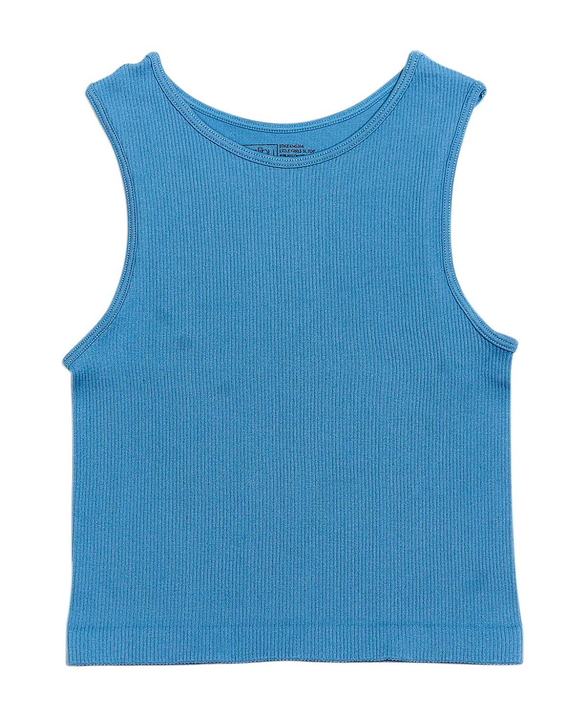 Malibu Sugar Girls' Ribbed Crop Sports Tank Top (4-6x) - Little Kid