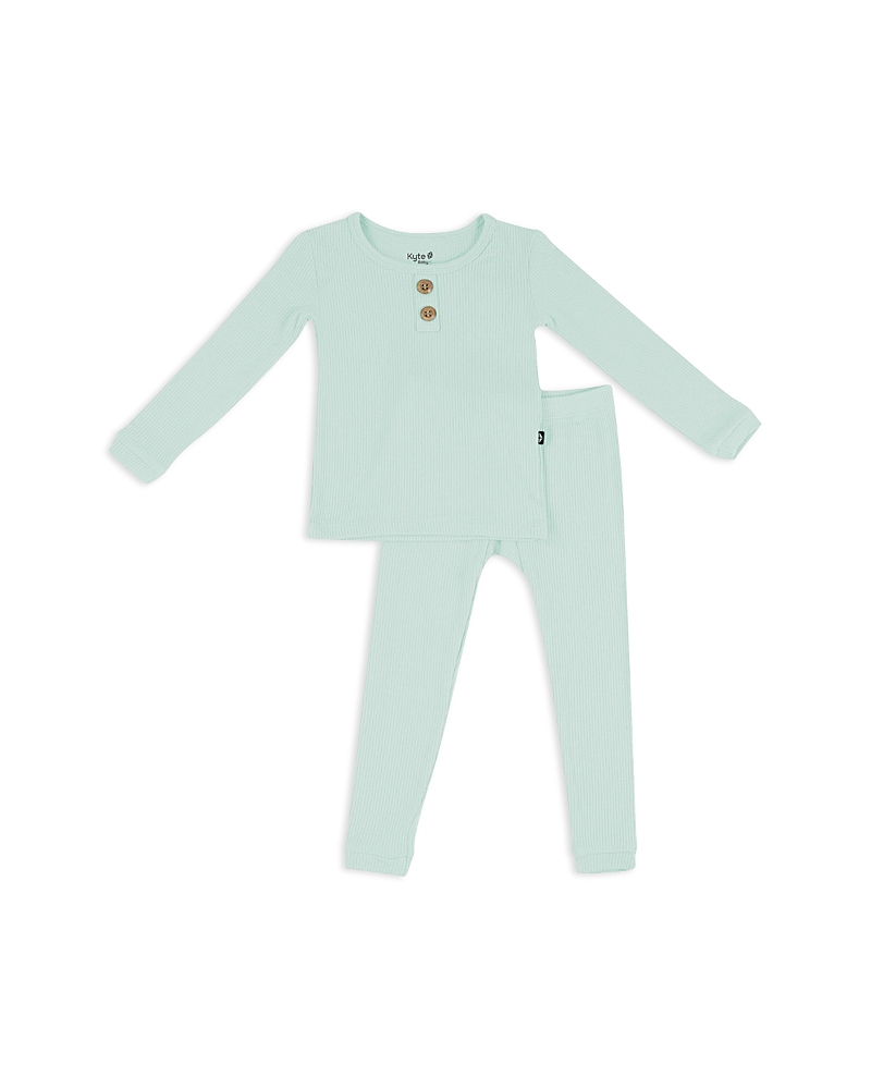 Kyte Baby Unisex Ribbed Henley Top & Pants Set - Baby