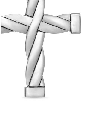 Men's DY Helios Cross Pendant in Sterling Silver, 48mm