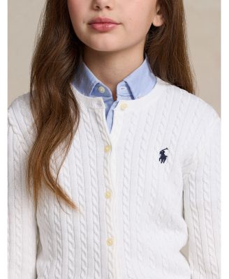 Girls' Cable-Knit Cardigan - Little Kid, Big Kid