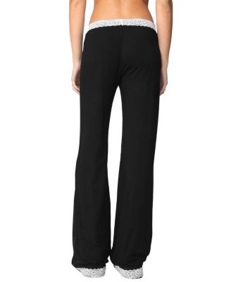  Domino Contrast Lace Trim Pants