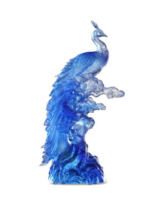 Crystal Peacock Sculpture