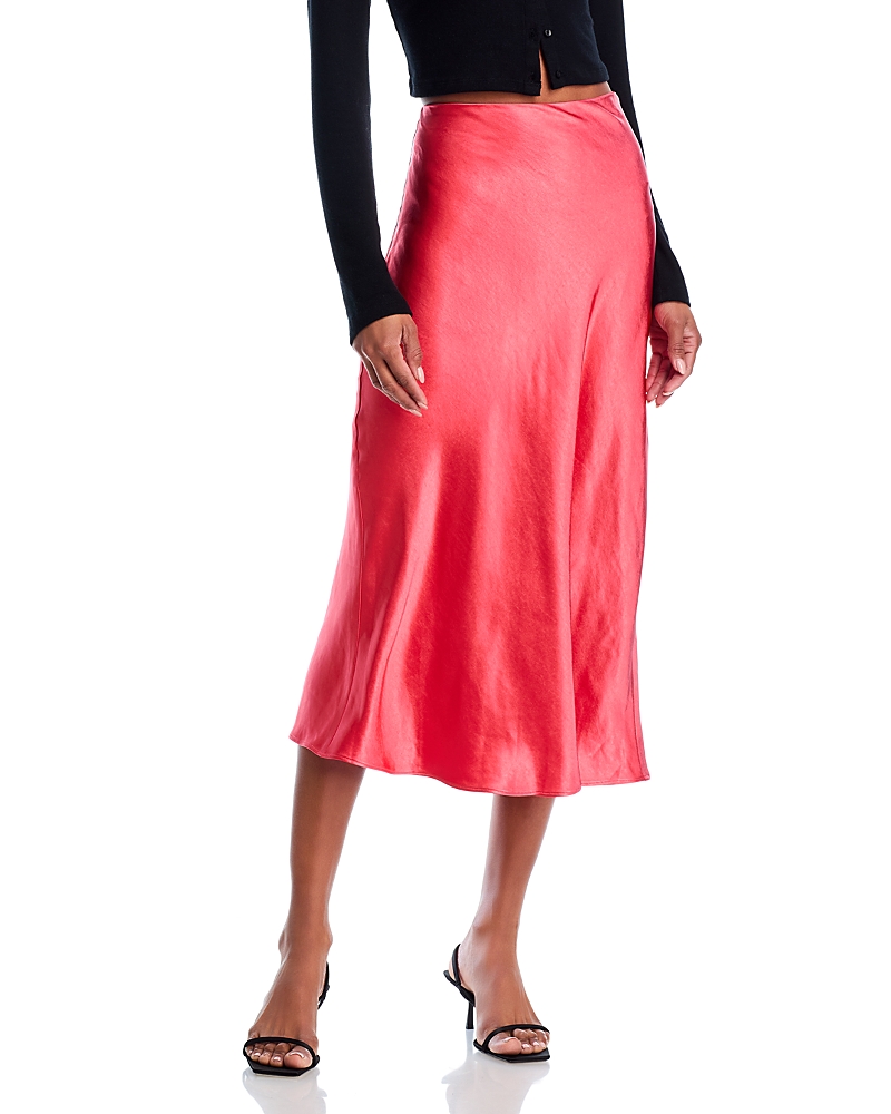 AQUA MIDI SLIP SKIRT - EXCLUSIVE