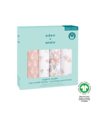 Muslin Swaddles, 4 Pack