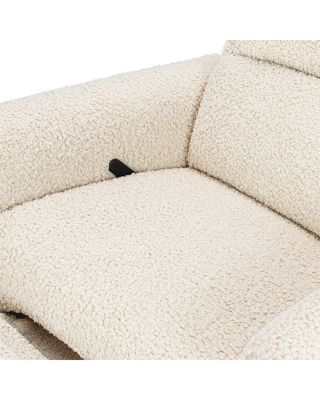 Rainbow Recliner and Swivel Glider in Teddy Loop